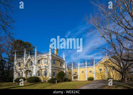 Stati Uniti, Maine, Kennebunkport, abbandonati Torta di Nozze House, la più fotografata House nel Maine Foto Stock