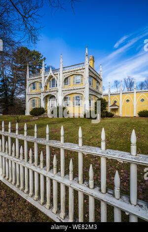 Stati Uniti, Maine, Kennebunkport, abbandonati Torta di Nozze House, la più fotografata House nel Maine Foto Stock