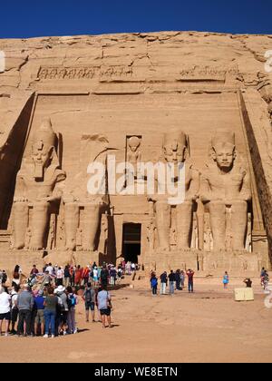 L'Egitto, l'Alto Egitto e la Nubia, Abu Simbel, Sito del Patrimonio Mondiale Foto Stock