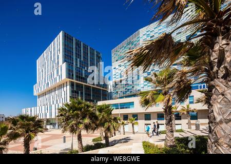 Il Marocco, Casablanca, nuovo quartiere all'estremità occidentale della Marina, il cristallo o torri d'Avorio Foto Stock