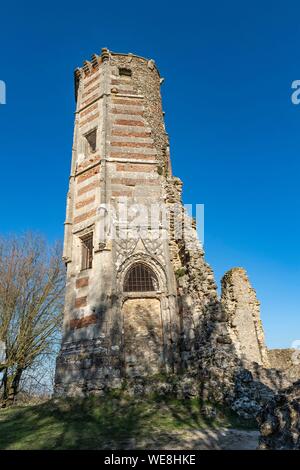 Francia, Yvelines (78), di Montfort-l'Amaury, castello fortificato costruito nel XII secolo Foto Stock