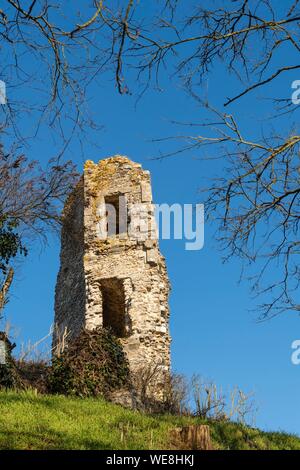 Francia, Yvelines (78), di Montfort-l'Amaury, castello fortificato costruito nel XII secolo Foto Stock