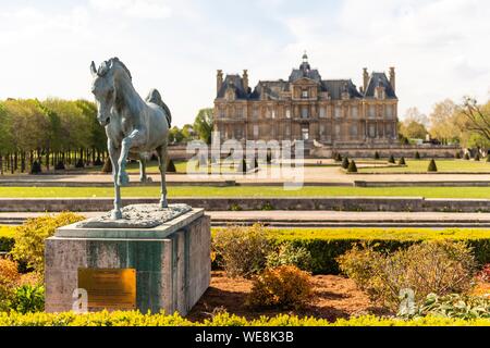 Francia, Yvelines (78), Maisons-Laffitte, castello costruito da Mansart nel XVII secolo Foto Stock