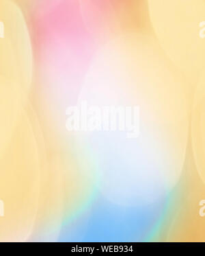 Bokeh rosa e sfondo giallo, astratto luce e colori Foto Stock