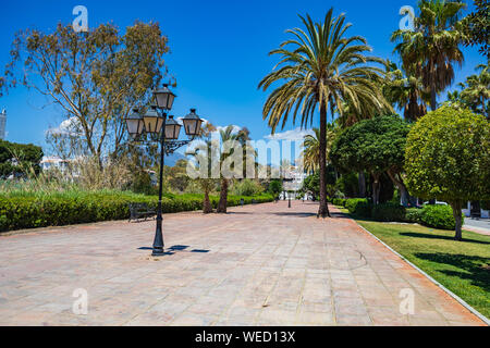 Parco di Puerto Banus vicino a Marbella sulla Costa del Sol in Andalusia, Spagna Foto Stock