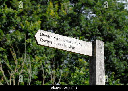 Ponte sopra il Monmouthshire e Brecon Canal. Numero 162. Commissioni atored accanto in caso di violazione, siccità o acqua bassa. Foto Stock