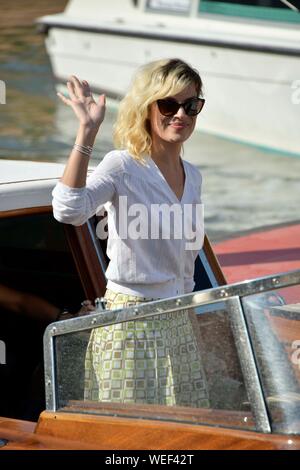 Venezia, Iyaly. Il 30 agosto, 2019. 76° Festival del Cinema di Venezia 2019, avvistamenti di celebrità. Nella foto, Micaela Ramazzotti Credit: Indipendente Agenzia fotografica/Alamy Live News Foto Stock