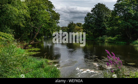 Aldwarke Weir al lavaggio, Rotherham,South Yorkshire. Foto Stock