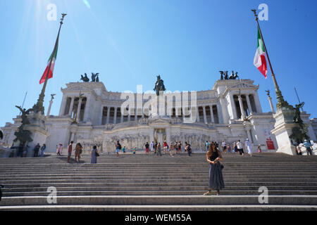 Altare della Patria (Altare della Patria) in Piazza Venezia (Piazza Venezia) a Roma, Italia Foto Stock