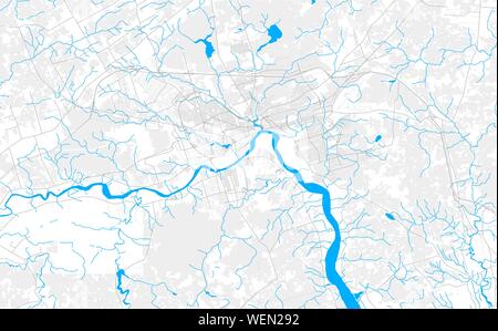 Ricco di vettore dettagliata mappa area di Moncton, New Brunswick, Canada. Mappa modello per arredamento di casa. Illustrazione Vettoriale