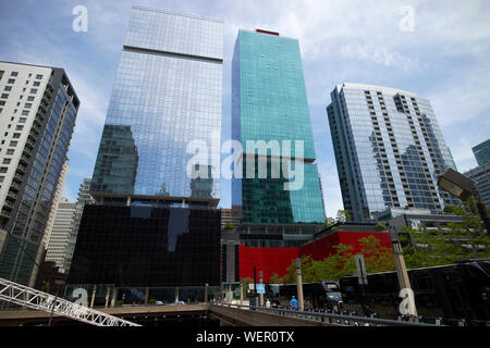 Aston chicago, optima firma e il fairbanks a cityfront plaza a streeterville vicino al lato nord area residenziale di Chicago in Illinois negli Stati Uniti Foto Stock