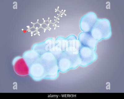 Le molecole di colesterolo, illustrazione Foto Stock