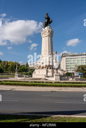 Marques de Pombal la statua di Lisbona Foto Stock