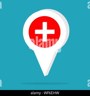 Cure mediche segno. Salute medica modello logo. Illustrazione Vettoriale. Illustrazione Vettoriale