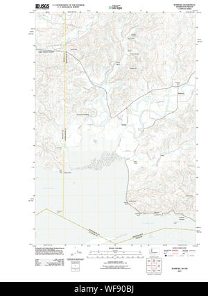 USGS TOPO Map Stato di Washington WA Rosburg 20110914 TM il restauro Foto Stock