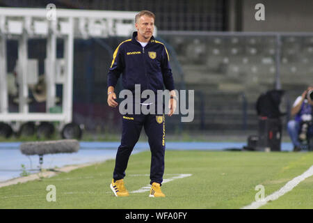 MISTER MARCOLINI durante il Chievo Verona Vs Empoli, Verona, Italia, 30 Ago 2019, Calcio Calcio Italiano Serie B del campionato Gli uomini Foto Stock