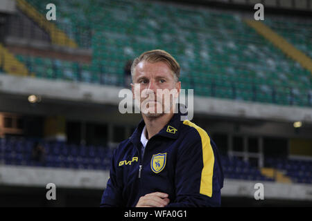 MISTER MARCOLINI durante il Chievo Verona Vs Empoli, Verona, Italia, 30 Ago 2019, Calcio Calcio Italiano Serie B del campionato Gli uomini Foto Stock