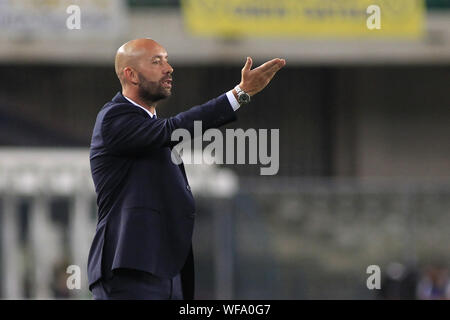 MISTER BUCCHI durante il Chievo Verona Vs Empoli, Verona, Italia, 30 Ago 2019, Calcio Calcio Italiano Serie B del campionato Gli uomini Foto Stock