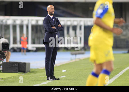 MISTER BUCCHI durante il Chievo Verona Vs Empoli, Verona, Italia, 30 Ago 2019, Calcio Calcio Italiano Serie B del campionato Gli uomini Foto Stock