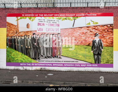 Guerra civile spagnola Memorial, Belfast, Irlanda del Nord Foto Stock