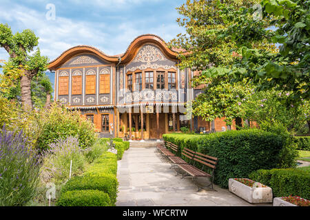 PLOVDIV, Bulgaria - 22 Giugno 2019: centro di Plovdiv è l'host della Capitale Europea della Cultura nel 2019. Con colorate antiche case in legno Foto Stock