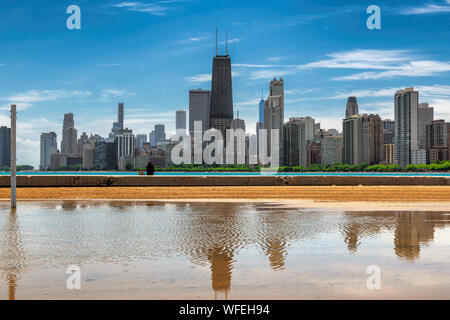 Chicago skyline della città Foto Stock