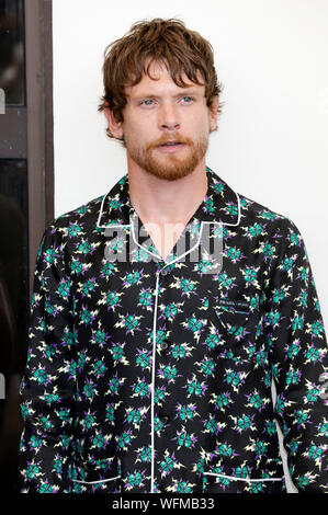 Venezia, Italien. Il 30 agosto, 2019. Jack O'Connell al Photocall a 'Seberg' presso la Biennale di Venezia 2019/76th Venice International Film Festival presso il Palazzo del Casinò. Venezia, 30.08.2019 | Utilizzo di credito in tutto il mondo: dpa/Alamy Live News Foto Stock