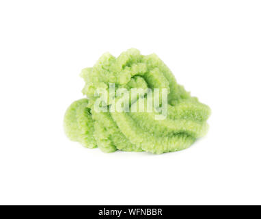 Wasabi salsa isolato su uno sfondo bianco. Asian salsa calda. Foto Stock