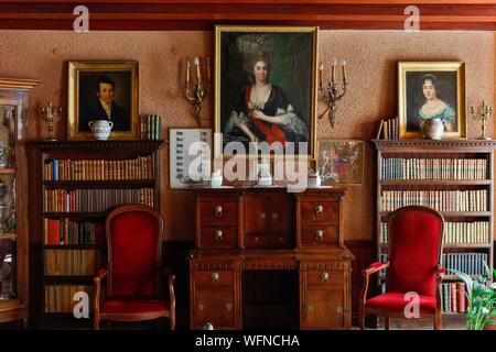 Francia, Aveyron, Camjac, Chateau du Bosc, ex fortezza feudale del XII secolo, casa di famiglia di Henri de Toulouse-Lautrec Foto Stock