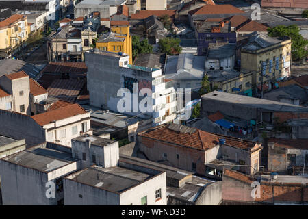 Immagini aeree di quartieri. Quartiere Liberdade, Sao Paulo, Brasile Foto Stock