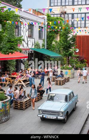 La Georgia, Tbilisi, Chugureti district, La Fabrika è un alternativa multifunzionale centro culturale ospitato in un ex sovietica fabbrica di cucitura Foto Stock