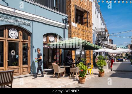 La Georgia, Tbilisi, Chugureti district, Davit Aghmashenebeli Avenue Foto Stock