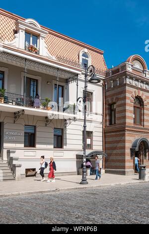 La Georgia, Tbilisi, Chugureti district, Davit Aghmashenebeli Avenue Foto Stock