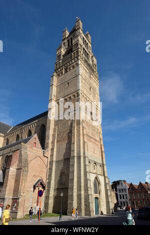 Belgio Fiandre Occidentali, Bruges, centro storico elencati come patrimonio mondiale dell UNESCO, Saint Salvator Cattedrale (Sint Salvatorskathedraal) costruita nel X secolo che è la più antica chiesa parrocchiale a Bruges Foto Stock