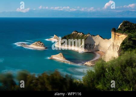 Grecia Isole Ionie, Corfù, cape Drastis a Sidari Foto Stock