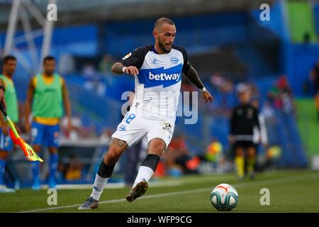 Spagna, 31 agosto 2019. Madrid, Spagna. 31 Agosto, 2019. ALEIX VIDAL DURANTE IL MACTH GETAFE CF VERSUS DEPORTIVO ALAVES ad Alfonso Perez Coliseum. Sabato, 31 agosto 2019. Credito: CORDON PREMERE/Alamy Live News Foto Stock