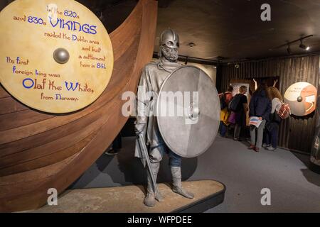 Irlanda, Dublino, St. Michaels Hill, la Chiesa di Cristo, il Museo Dublinia, una storia museumQ che si concentra sul Viking e del periodo medievale della città, l'ingresso Foto Stock