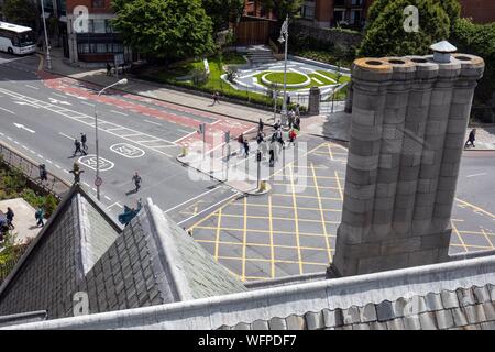 Irlanda, Dublino, St. Michaels Hill, la Chiesa di Cristo, vista dal Museo Dublinia Tower Foto Stock