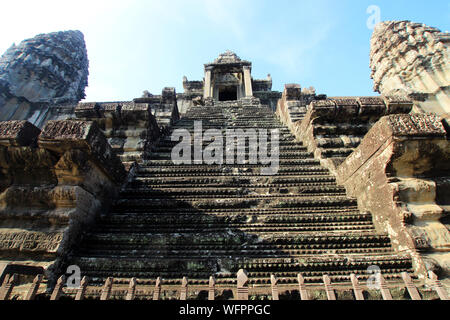 Angkor Wat dettagli in Cambogia Foto Stock