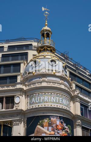 Francia, Parigi, boulevard Haussmann, Le Printemps Haussmann department store Foto Stock