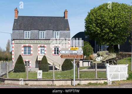 Francia, Manche, Cotentin, Saint venire du Mont, D giorno esperienza, uomo morto Museo d'angolo Foto Stock