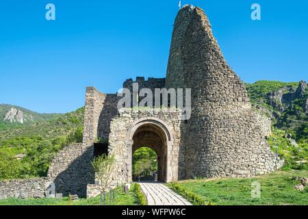 Armenia, regione di Lorri, monastero di Akhtala, 10esimo secolo il monastero fortificato Foto Stock