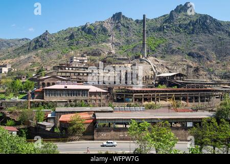 Armenia, regione di Lorri, Debed valley, Alaverdi, la vecchia fabbrica di rame Foto Stock