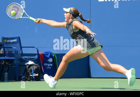 New York, Stati Uniti d'America. 31 Agosto, 2019. Giorno 6 Jelena Ostapenko (LAT) nel terzo round match Credito: Roger Parker/Alamy Live News Foto Stock