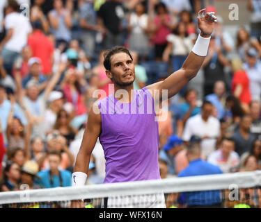 New York, Stati Uniti d'America. 31 Agosto, 2019. Rafael Nadal Vs Hyeon Chung sulla Arthur Ashe Stadium dell'USTA Billie Jean King National Tennis Center il 31 agosto 2019 nel lavaggio delle regine. Credito: Mpi04/media/punzone Alamy Live News Foto Stock
