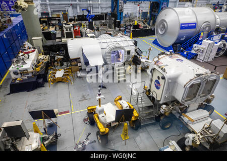 Veicolo spaziale Mockup struttura presso la NASA Johnson Space Center Houston, Texas Foto Stock