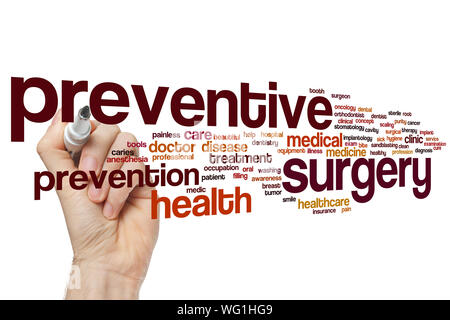 Chirurgia preventiva parola concetto di cloud Foto Stock