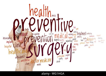 Chirurgia preventiva parola concetto di cloud Foto Stock