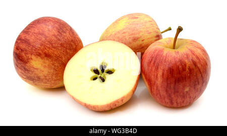 Apple rosso isolato su sfondo bianco Foto Stock