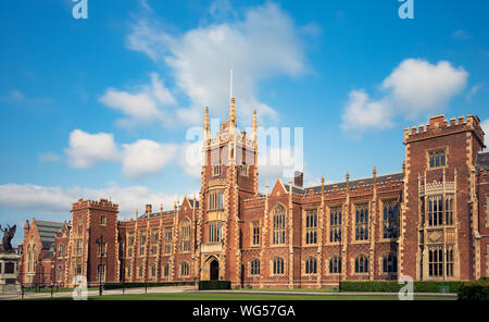 Vista panoramica della Queen's University di Belfast, Irlanda del Nord, Regno Unito. Foto Stock